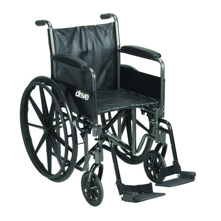 DRIVE MEDICAL Silver Sport 2 Wheelchair - 16" Seat ssp216dfa-sf